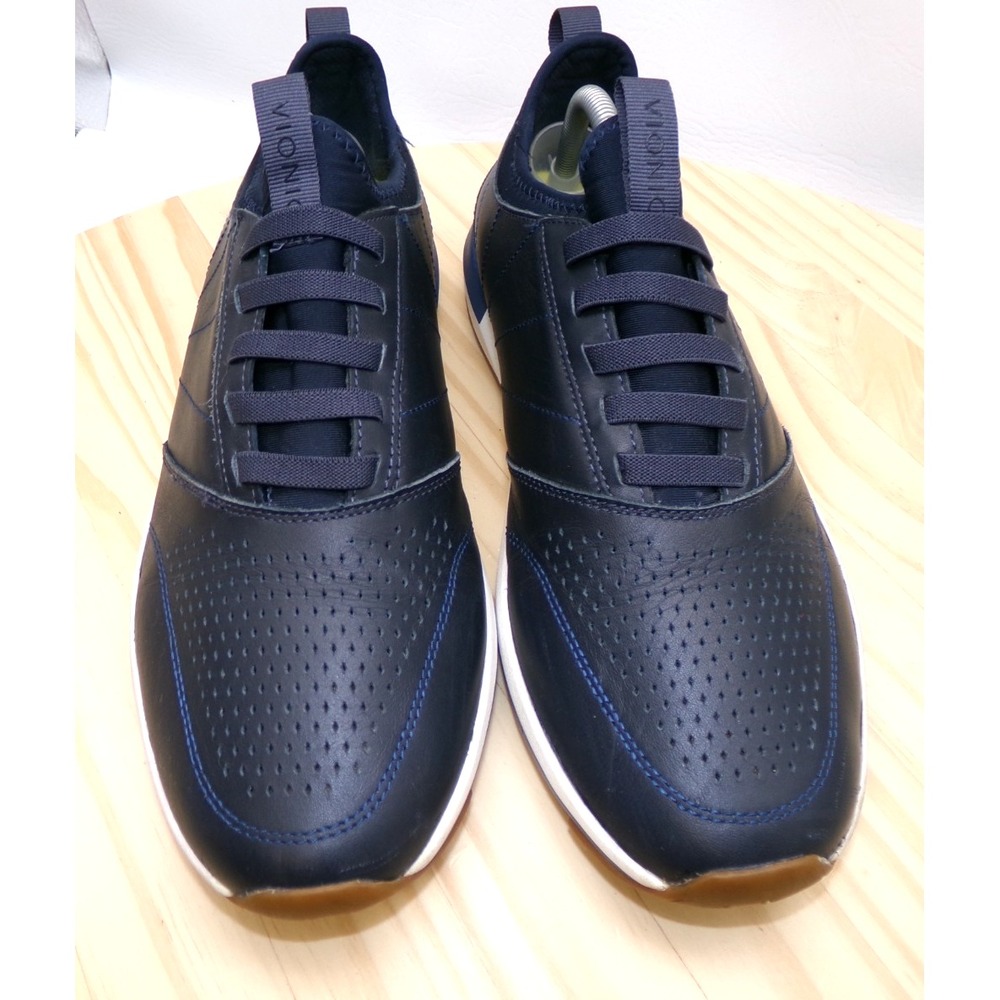Vionic Trent Slip On Shoes Mens Blue Size 10.5 Casual Comfort Sneaker Leather